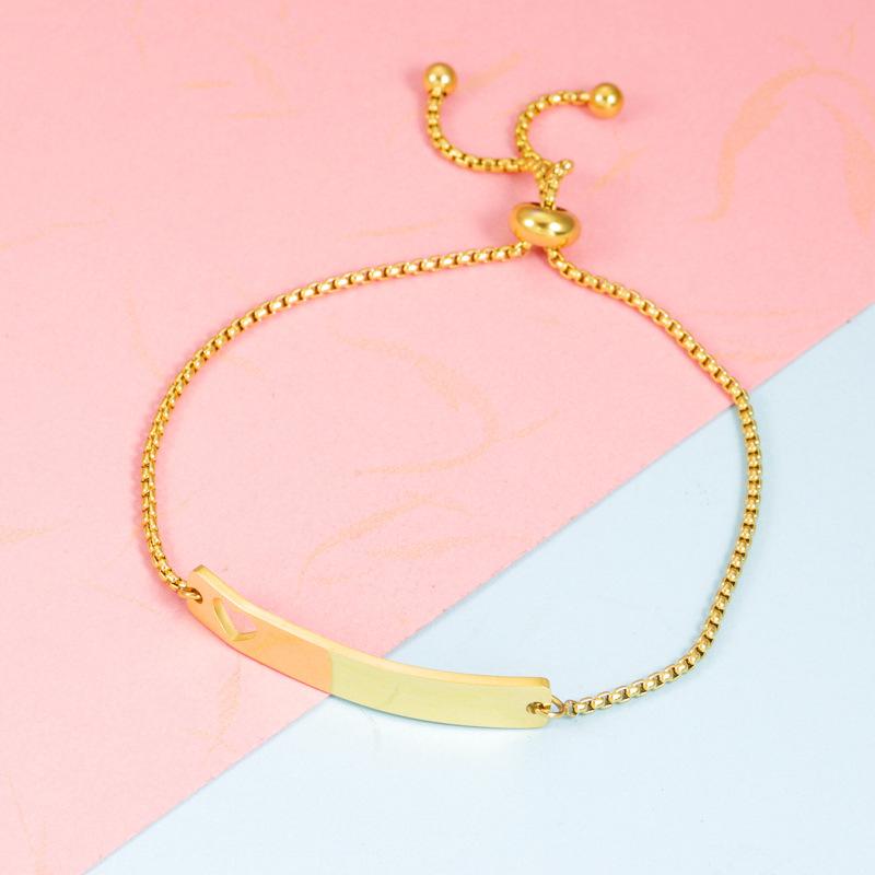 10 Stück/Los Edelstahl Spiegelpoliert ID-Tag Hohl Herz Kastenketten Armbänder Für DIY-Liebhaber Geschenk