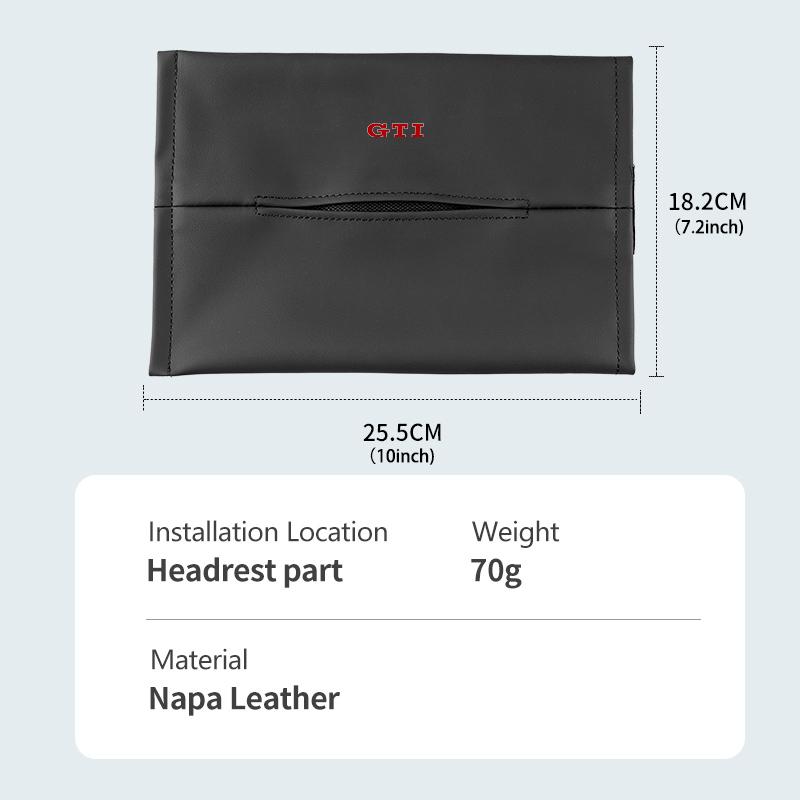 TMBCU1 Leather Car Tissue Storage Bag Back Seat Hanging Tissue Box For Volkswagen VW Passat B5 B5.5 2000- 2007 2008 2009 2010 Touareg