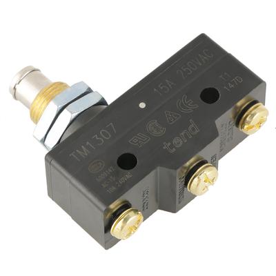 1 Pcs Black TM1307 Panel Mount Plunger Actuator Momentary Limit Switch
