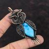 Smithsonite Pendant Copper Wire Wrapped Pendant Gemstone Pendant Very Pretty Copper Jewelry Handmade Owl Pendant Wire Wrap Jewelry For Gifts