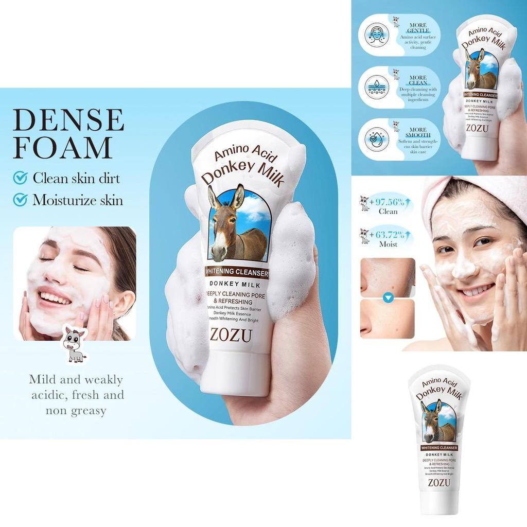 Premium Zozu Amino Acid Donkey Milk Facial Cleanser For Deep Clean Soft Skin