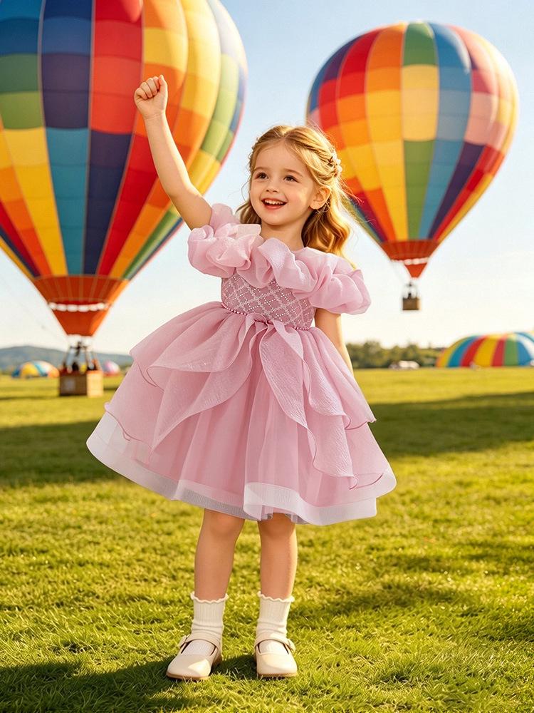 Vestito Sequin Principessa Lolita: Abito per la Festa del Primo Compleanno del Bambino