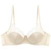 French underwear big breasts small anti-sagging gathering underwear summer sexy thin satin splicing lace bra cover