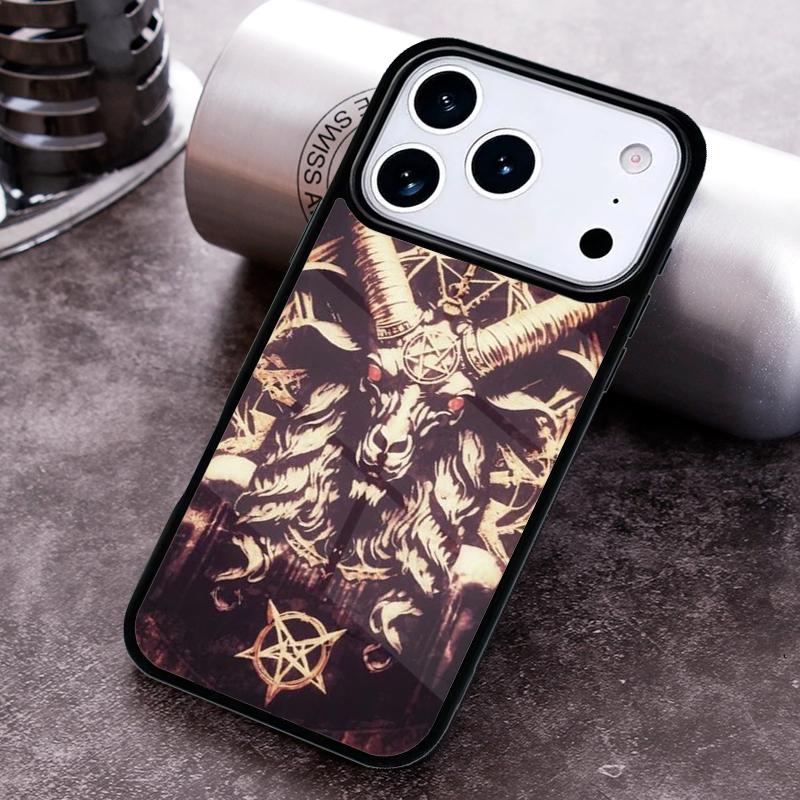 

Baphomet Gothic Satan Phone Case For iPhone 17 16 15 14 13 12 11 Pro Max Plus 17Air Soft Silicone Cover iPhone 16 Plus