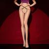 Women Sexy Stockings Temptation Open Crotch Pantyhose Ultra-Thin Transparent Elastic Cross Separated Aurora Socking Lingerie