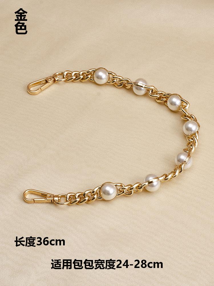 Taschenriemen Perlenkette Metall Gold Schulterkette DIY Taschenkette Mode Ersatzriemen Für Taschen Zubehör 25 50 60 110 120CM