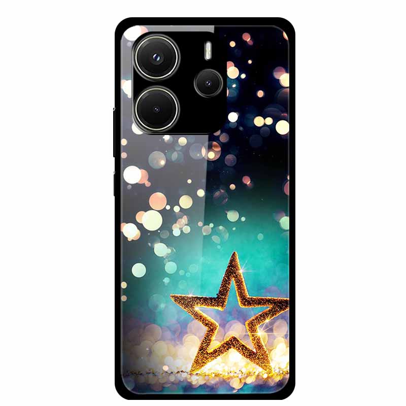 Case For Redmi Note 14 4G Case Note14 Coque Tempered Glass Hard Back Cover For Xiaomi Redmi Note 14 5G Phone Case Soft Bumper