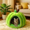 Semi-enclosed Pumpkin Cat House Plush Pet Cat Bed Pet Supplies Cat Sleeping Bed Autumn Winter