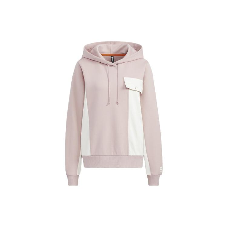 (WMNS) adidas Neo Hoodie  Pink White  Women s HM7406 L