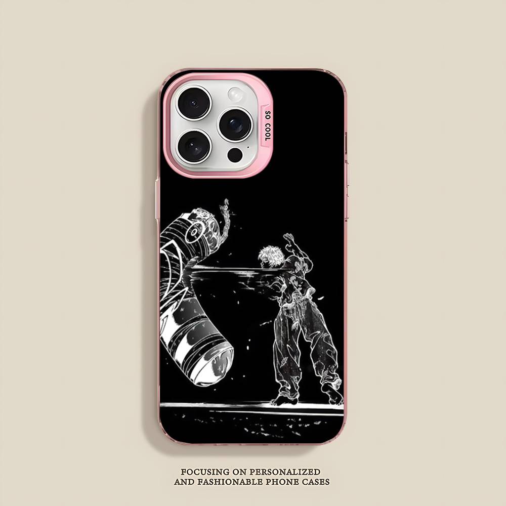Cool B-Baki HanmaS Phone Case Color Silver Shell For lPhone 17 16 16e 15 14 13 12 11 Pro Max Plus