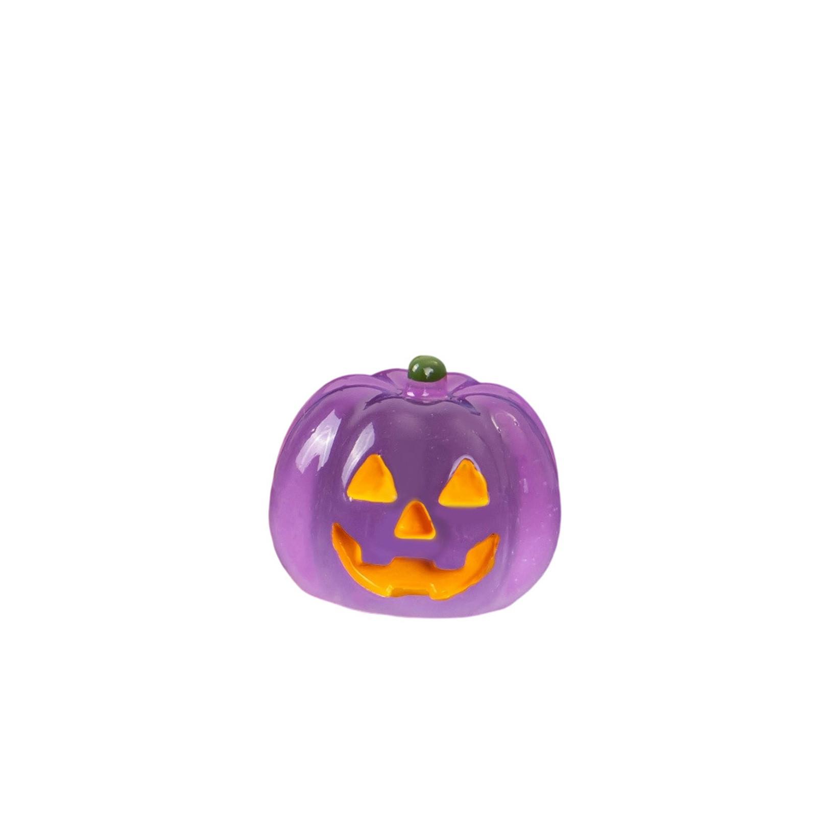 

Halloween LuminousJack Pumpkin Resin DIY Craft Desktop Decoration Creative Micro LandscapeSmall Ornaments One Size фиолетовый