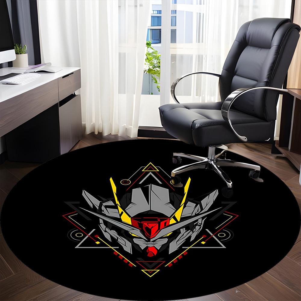 1pc Gundam Series Office Round Area Rug,  Under Office Chairs Bedroom Living Room Home Decor A0926118