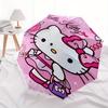 Hello Kitty,Pink Floral Automatic Folding Umbrella-Simple 8-Rib Design, Bright Cartoon Pattern, Durable Iron Frame, Suitable For Travel, Out