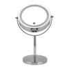LED Light Makeup Mirror Round Double Sided Magnifying Mirror Standing Mirror for Home Bathroom
