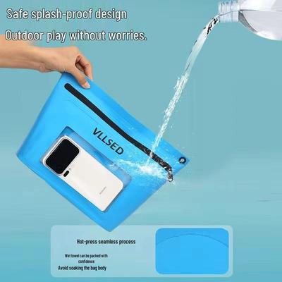 Waterproof PVC Beach & Swim Bag with Water-Repellent Zipper - Portable Outdoor Handbag