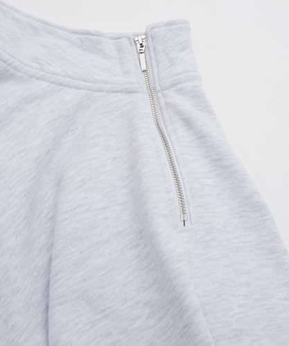 [IMPROVES] [SIDEWAYSTANCE] Thick Embroidered Circle Logo Fleece Half-Zip Sweatshirt