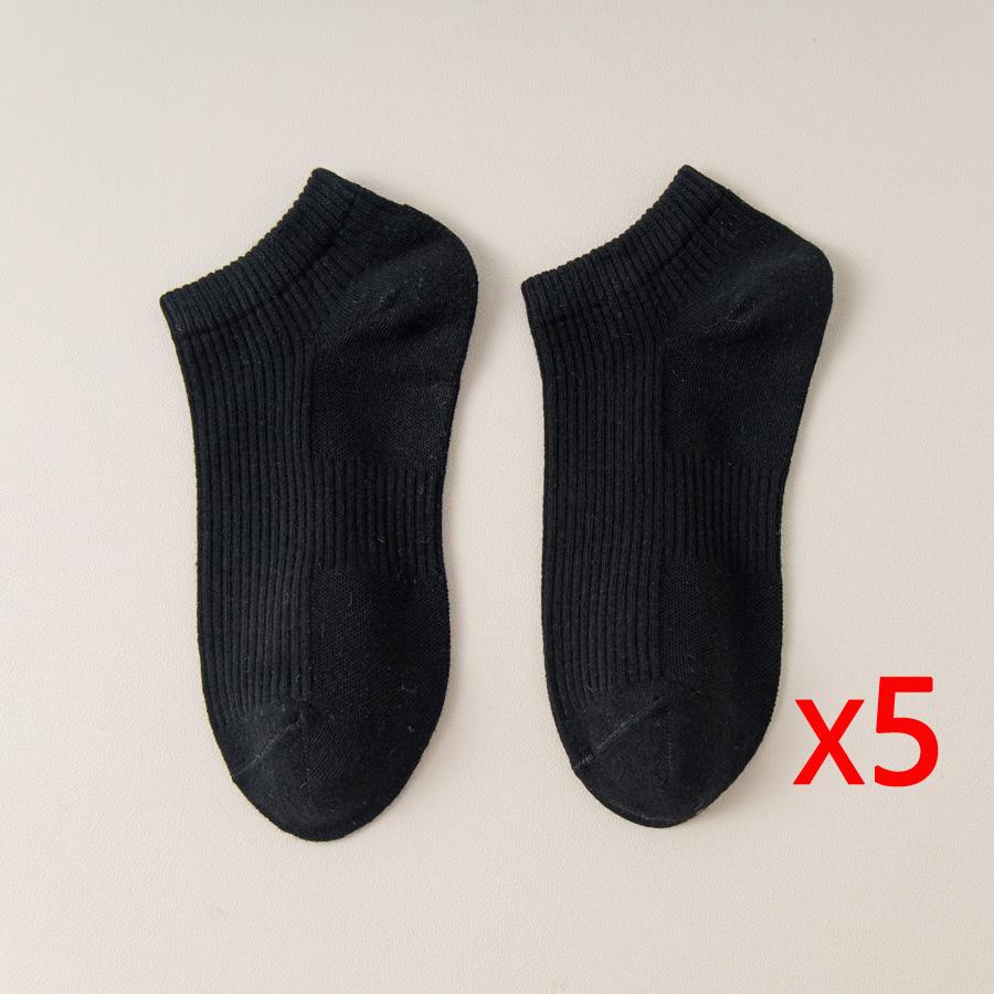 5Pairs Women's Low Tube Cotton Socks Candy Colored Summer Breathable Boat Socks Delicate Soft Comfortable Solid Versatile Sock