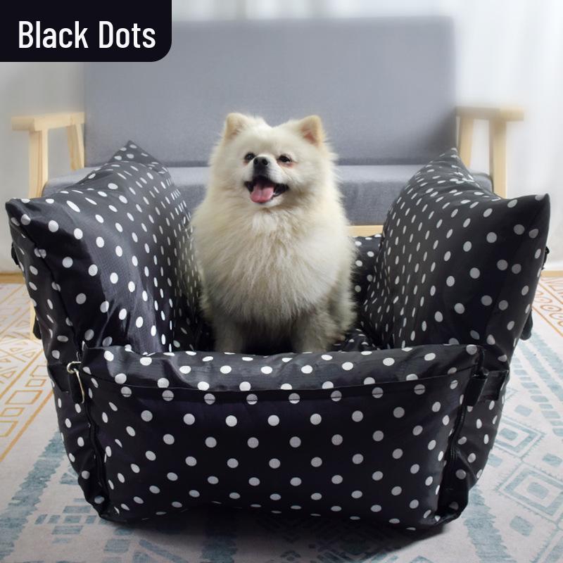 Korean Style Car Dog House: Rear Seat Detachable, Washable, Waterproof Safety Seat Medium-Large Dog Rear Seat 76*52*40cm