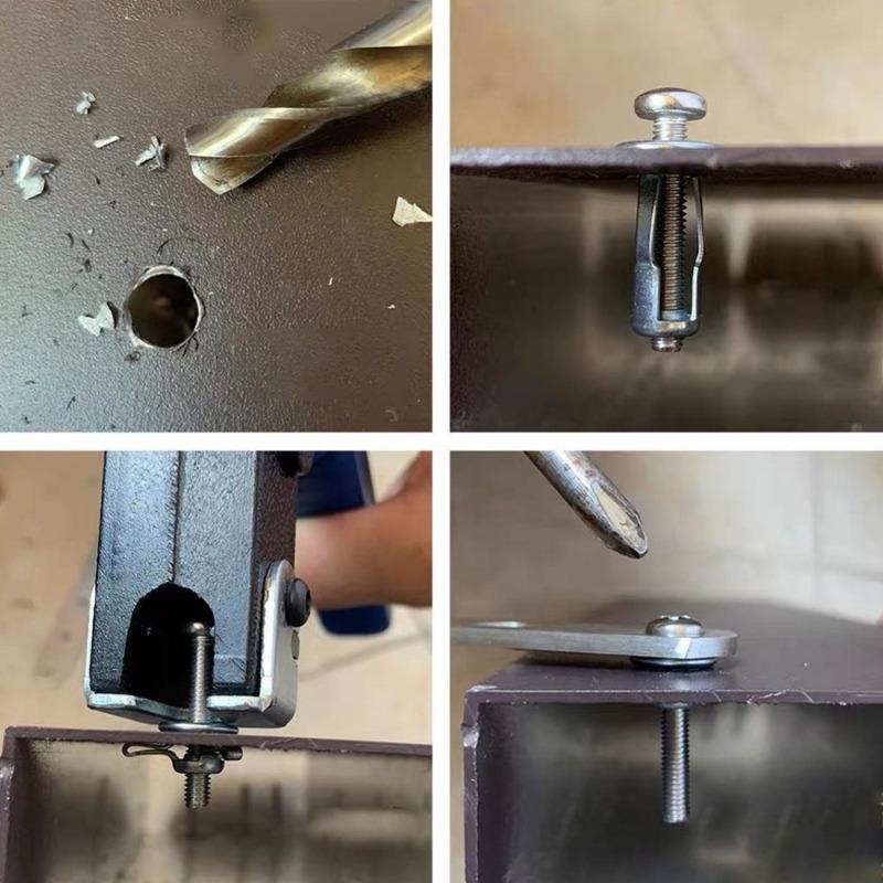 Petal Shape Rivet Nut Screw Bolt Kit Panel License Plate Clamp Lock Jack Nuts M4 M5 M6 M8Metal Rivetnut Auto Accessories 4-40pcs