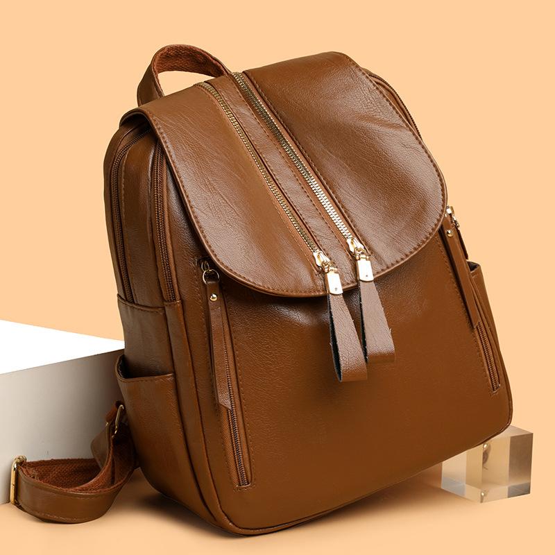 Double-shoulder Backpack - Stylish Mid-aged Women's Travel Bag - Large Capacity Casual Commuter Schoolbag