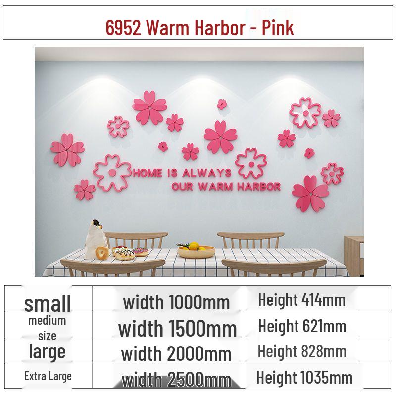 Self-Adhesive 3D Acrylic Wall Stickers for Living Room and Bedroom Decor