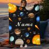 Newest Blanket Solar System Planet Print Flannel Blanket Space Theme Kids Soft Warm Throw Blanket