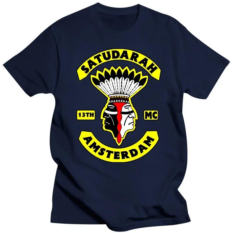 Tshirt Men Cotton Tops Fashion Satudarah Mc Printed High Quality Black Men T Shirt Euro Size Tshirts for Mens Designer Clothes