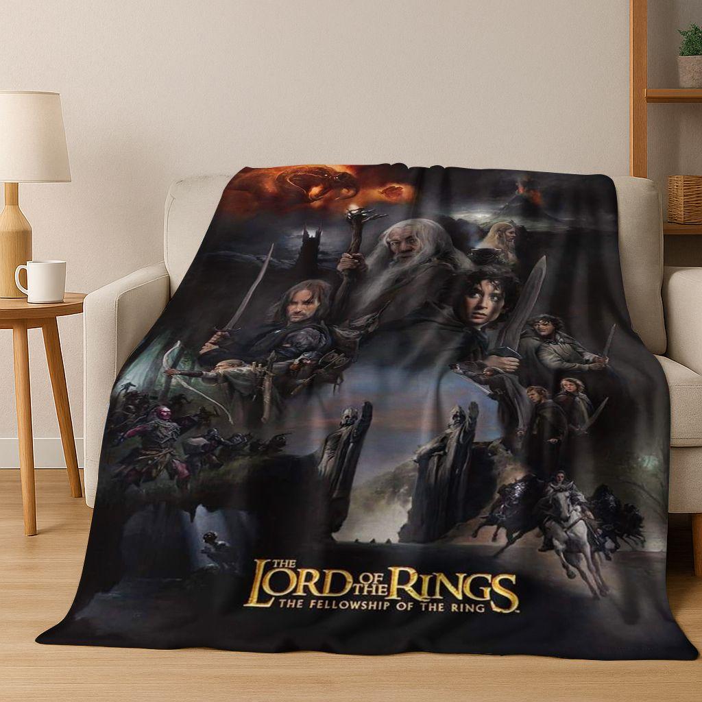 Classics L-Lord of The Rings H-Hobbit Movie Flannel Blanket,Warm and Cozy Soft Throw Blanket for Home Bedroom Bed Sofa Cover Kid