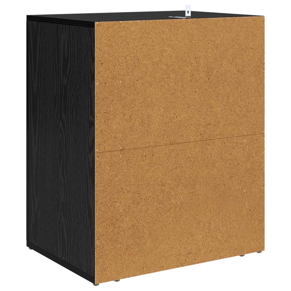 Nightstand Black Oak Effect 35 x 50 x 60 cm Particleboard