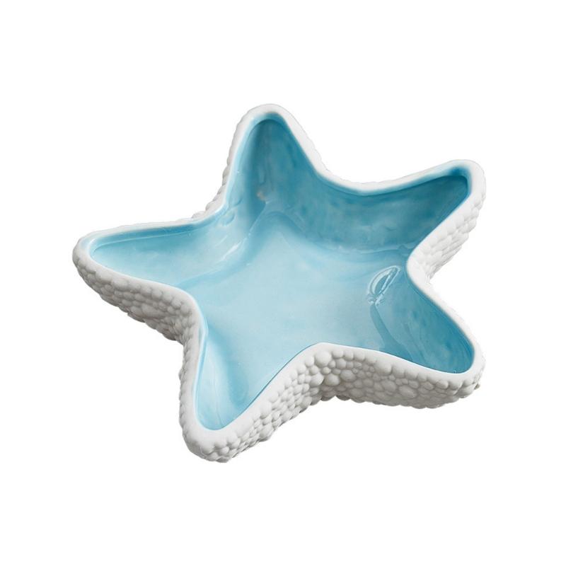 Beach Themed Earthenware Jewelry Dish Decorative Storage Solution For Daily Accessories And Present Box Included