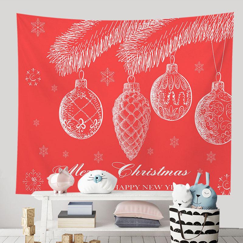 С Рождеством красный с Новым годом гобелен фон спальня гостиная персонализированная — фото 22
