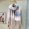 Autumn and winter new Maillard imitation cashmere plaid scarf women's winter senior sense versatile shawl thickened warm scarf