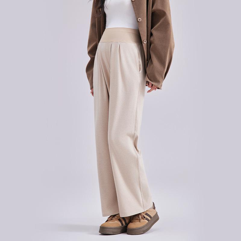Maternity pants loose spring and autumn winter home pants new high waist large size maternity casual pants maternity wide leg pants