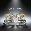 -encrusted Crystal Swan Ornaments Light Luxury Glass Swans Swan Figurines  Indoor Foyer