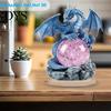 Collectible Dragon Statue Fantasy Acrylic Statue, Gothic Tabletop Figurine, Mythical Personalized Gift Idea Desktop Ornament for Office Bedroom Gaming