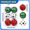 6 Pieces Christmas Ball Ornaments Party Supply Xmas Tree Decorations for Indoor