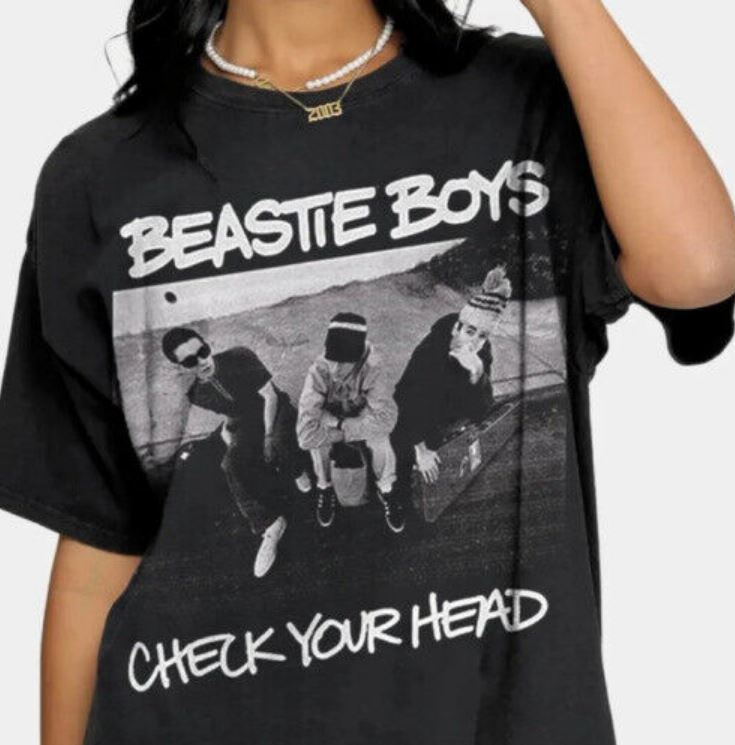 Vintage vybledlé Beastie Boys - Tričko Check Your Head Černé Dárek Pro Muže Ženy Horké Unisex Tričko