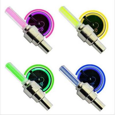 2 Pieces Bicycle Tire Valve Lights Bike Wheel Lights LED Caps Lantern Bike Spokes Lamp V 2 Pcs Blue -WGHY3349