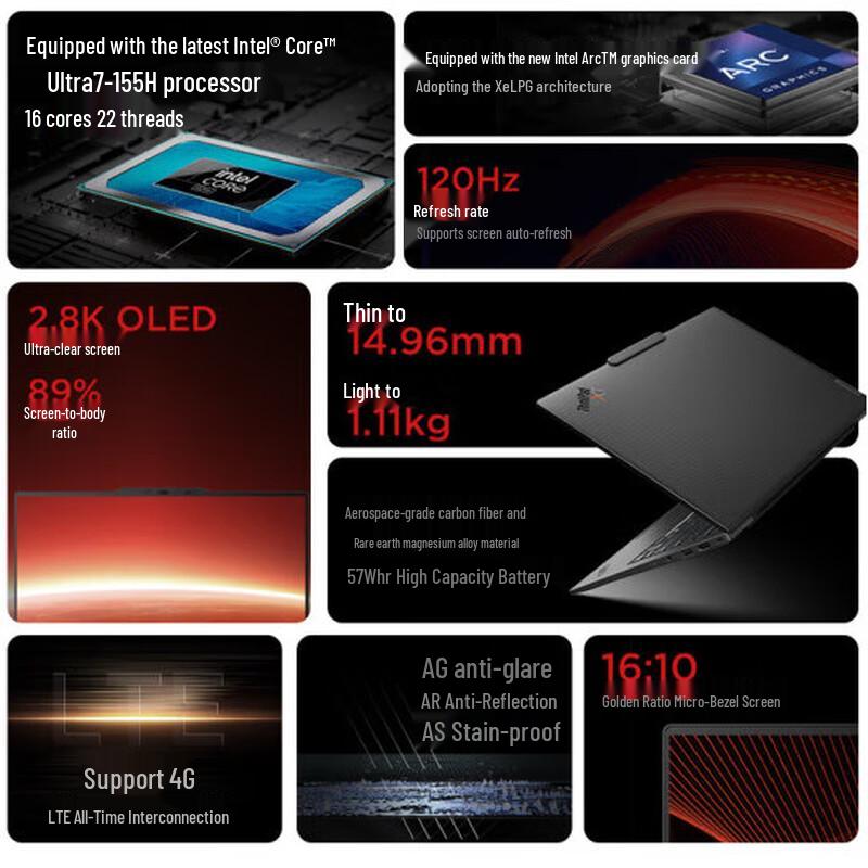 Lenovo ThinkPad X1 Carbon Gen 12 14-inch AI Business Laptop (CN version)