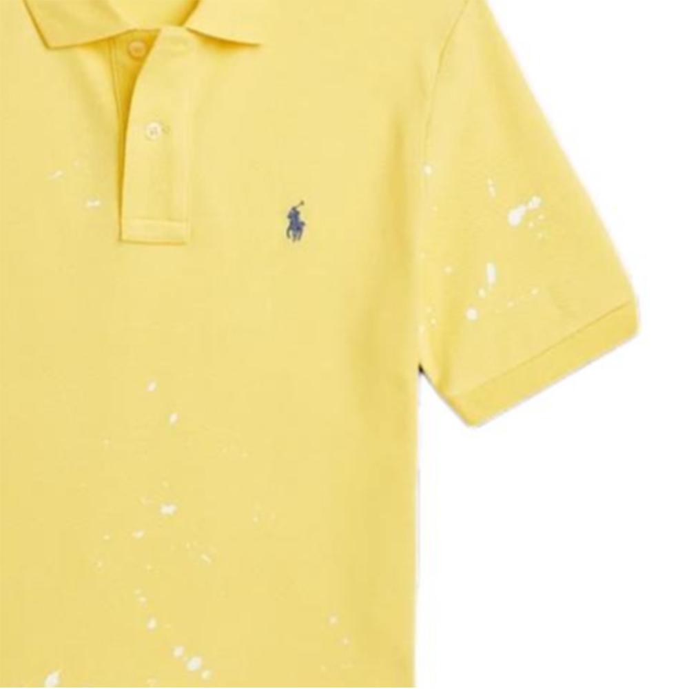 Polo Ralph Lauren Polo Shirt Ss24 Splash Effect Logo Embroidery Short Sleeve Kids tops Yellow CWPOKNIY8021120-730