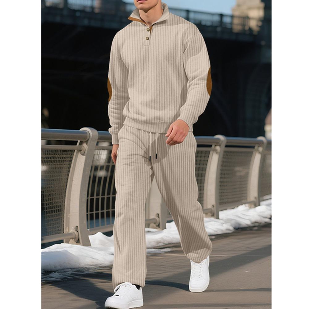 2025 Neuer Trend Sport 2-teiliges Set Schlichte Mode Westküste Atmungsaktiv Business Casual Temperament Männer Frühling und Herbst 2-teilig