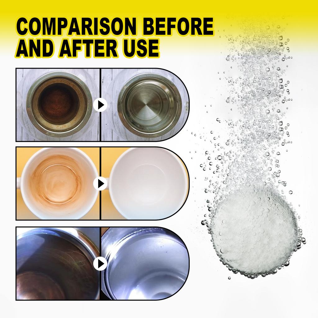 JUE-FISH Kahve Lekesi Temizleme Çay Fincanları Kahve Fincanları Fincan Gereçleri Kahve Lekesi Temizleme Tabletleri