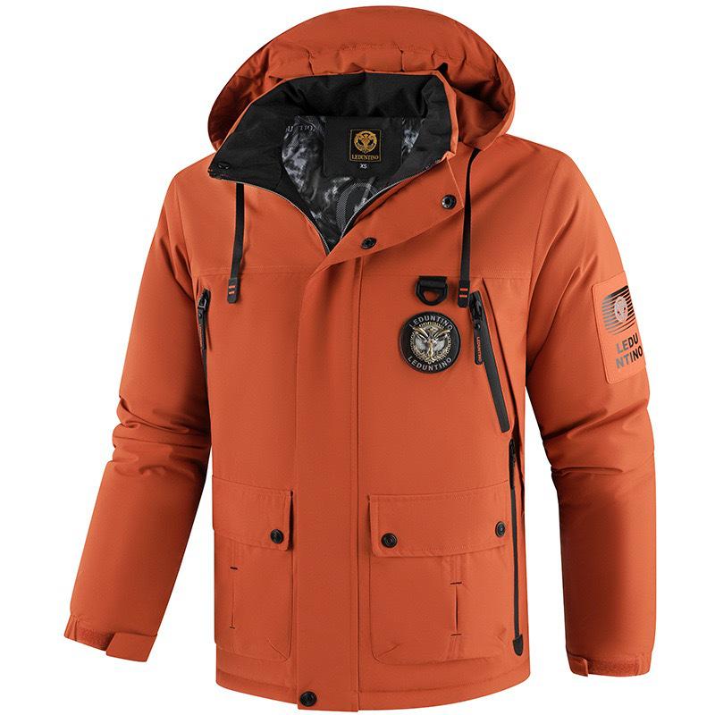 Men's Thickened Waterproof Hooded Cotton Coat - Outdoor Winter Warm, Plus Size Jacket