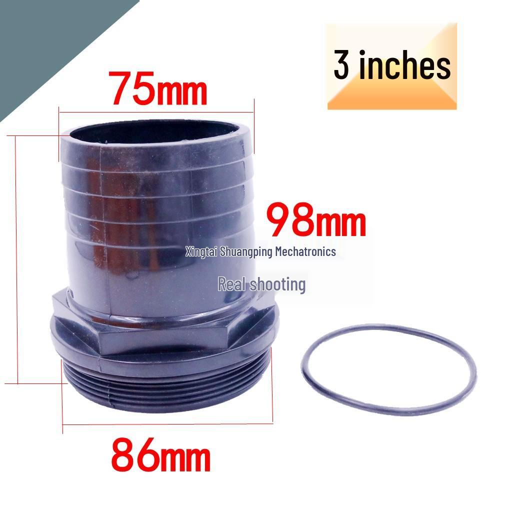 Thickened Plastic Male Thread Hose Adapter, 4-Inch To 1.5-Inch, for Water Pump Connections