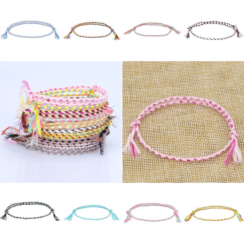 Trendy Unisex Wave Style Handmade Braided Red Rope Bracelet Ideal For Travel Remembrance Assorted Colors