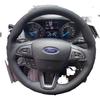 Pentru Ford Focus 3 Kuga 2016- Escape C-MAX Ecosport 2018- Capac Volan Mașină din Piele Cusut Manual Antiderapant