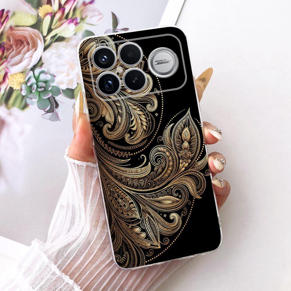 For Xiaomi POCO F8 Ultra Case Luxury Dragon Cartoon Transparent TPU Protection Cover For Poco F8 Pro Ultra PocoF8 Pro Soft Funda