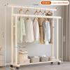 Simple coat rack Movable drying rack Floor-to-ceiling indoor room clothes rack Household bedroom clothes storage rack