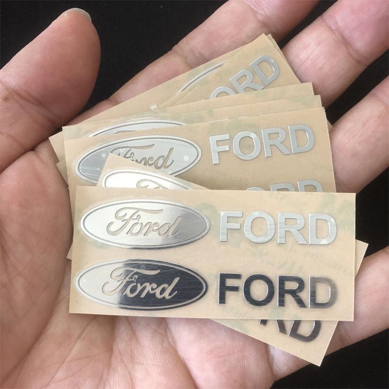 AKL1 Car 3D Metal Creative Stickers Waterproof Dirt-proof Stickers Auto Accessories For Ford Focus 3 4 MK3 Kuga Escape Mustang E