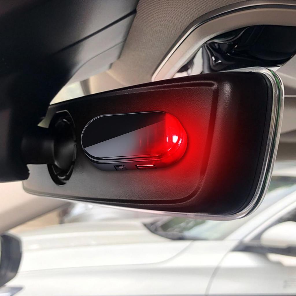 Solar Powered Car Warning Light, Anti-Theft Solar Car Alarm Light, Car Security, Car Warning